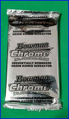 2005 Bowman Chrome FB Hobby Uncirculated Box Topper Green Rookie Refractor 10pks