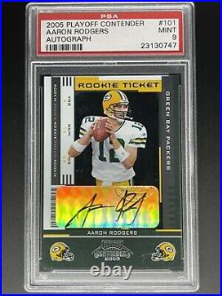 2005 Contenders Aaron Rodgers RC Auto PSA 9 Mint #101