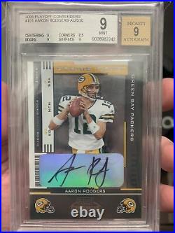 2005 Contenders Aaron Rodgers Rookie Ticket Auto BGS 9 Mint