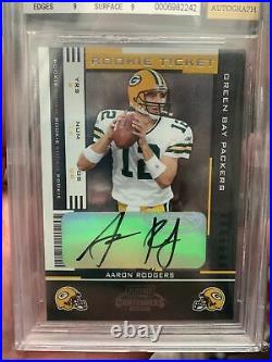 2005 Contenders Aaron Rodgers Rookie Ticket Auto BGS 9 Mint