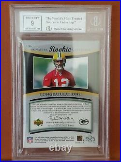 2005 Exquisite Collection #106 Aaron Rodgers RC AUTO JSY / 199 BGS 8