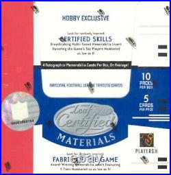 2005 Leaf Certified Materials NFL FOOTBALL HOBBY BOX