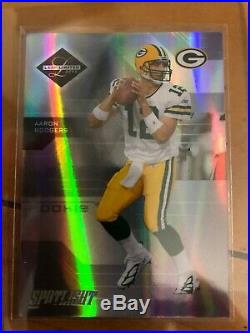 2005 Leaf Limited Silver Spotlight Aaron Rodgers RC 33/50 WOW