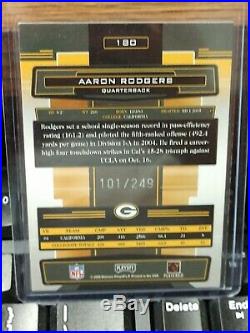 2005 Playoff Absolute Silver Spectrum Aaron Rodgers Sp Auto Rc #101/249