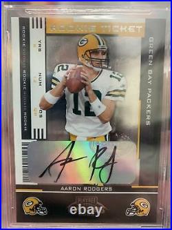 2005 Playoff Contenders Rookie Ticket Aaron Rodgers RC BGS 9 Mint
