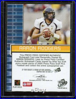 2005 Press Pass Power Picks Aaron Rodgers Rookie Auto Autograph #192/250