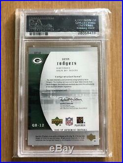 2005 SP Authentic Aaron Rodgers Auto PSA 9 Sign Of Times On Card Packers RC Rare