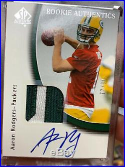 2005 SP Authentic Aaron Rodgers ROOKIE RC AUTO PATCH 77/99 #252