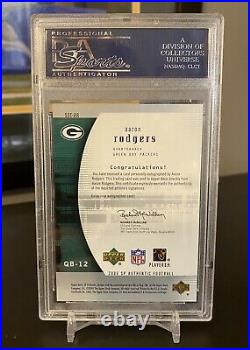 2005 SP Authentic Sign Of Times Aaron Rodgers ROOKIE ON-CARD AUTO PSA 10 RC GEM