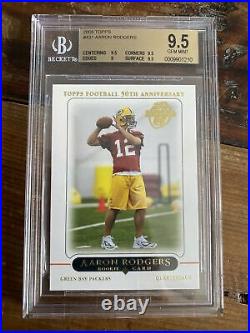 2005 TOPPS Aaron Rodgers #431 GREEN BAY PACKERS ROOKIE RC BGS 9.5 GEM MINT