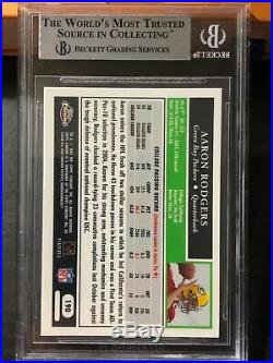 2005 TOPPS CHROME AARON RODGERS ROOKIE CARD BGS 9 MINT With 2 -9.5S PACKERS
