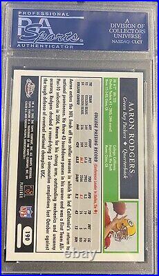2005 TOPPS CHROME Aaron Rodgers #190 ROOKIE RC PSA MINT 9