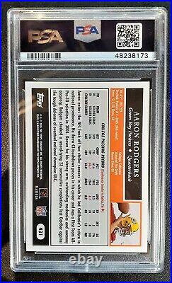 2005 Topps 1st Edition #431 Aaron Rodgers RC Rookie PSA 10 Packers LOW POP 53