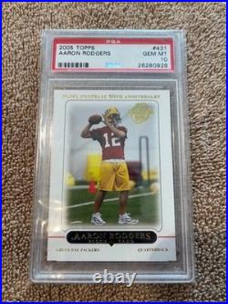 2005 Topps #431 Aaron Rodgers Rookie Card PSA 10 Gem MT Green Bay Packers 4 MVPs