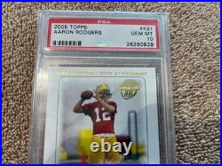 2005 Topps #431 Aaron Rodgers Rookie Card PSA 10 Gem MT Green Bay Packers 4 MVPs