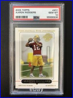 2005 Topps AARON RODGERS RC PSA 10 GEM MINT Green Bay Packers Rookie