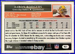 2005 Topps AARON RODGERS RC PSA 10 GEM MINT Green Bay Packers Rookie