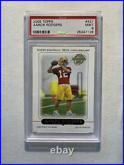 2005 Topps Aaron Rodgers #431 PSA 9 MINT Green Bay Packers RC Rookie Card