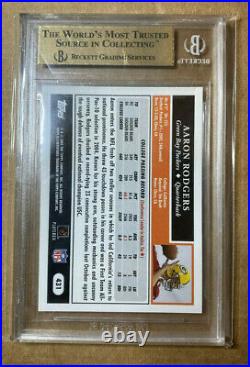 2005 Topps Aaron Rodgers #431 RC Rookie Card BGS 9.5 GEM MINT