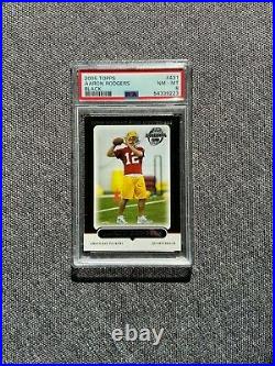 2005 Topps Aaron Rodgers BLACK Green Bay Packers #431 RC PSA 8- RARE Rookie