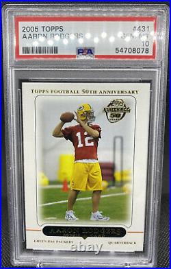 2005 Topps Aaron Rodgers RC Rookie Card #431 Packers PSA 10 GEM MINT