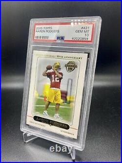 2005 Topps Aaron Rodgers RC Rookie Card #431 Packers PSA 10 GEM MINT