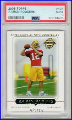 2005 Topps Aaron Rodgers Rookie Card RC Packers PSA 9