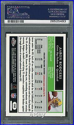 2005 Topps Chrome #190 Aaron Rodgers Green Bay Packers RC Rookie PSA 10 GEM MINT
