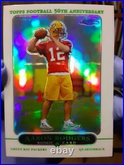 2005 Topps Chrome #190 Refractor Aaron Rodgers Green Bay Packers Rookie