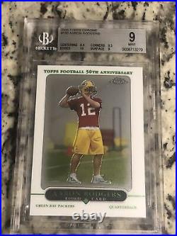 2005 Topps Chrome AARON RODGERS RC #190 RC Mint with 10 Edges 9.5 Corners BGS 9