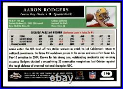 2005 Topps Chrome Aaron Rodgers RC #190 Packers NM-MT