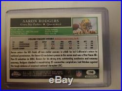 2005 Topps Chrome Aaron Rodgers Rc Black REFRACTOR #46/100 ROOKIE GB PACKERS
