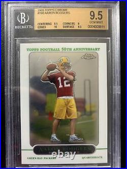 2005 Topps Chrome Aaron Rodgers Rookie Card BGS 9.5