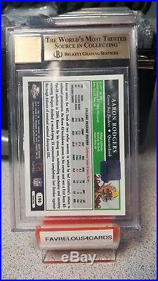2005 Topps Chrome Aaron Rodgers xfractor rookie auto bgs 9.5/9