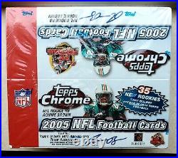 2005 Topps Chrome Football Factory Sealed RETAIL BOX 24 packs Aaron Rodgers RC