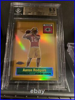 2005 Topps Chrome Gold Refractor #190 Aaron Rodgers BGS 9.5 Mint 27/50 Low Pop
