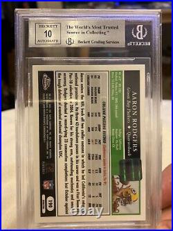 2005 Topps Chrome Gold X-Fractor Aaron Rodgers Rookie Auto BGS 9/10 #d/399 2x9.5