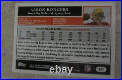 2005 Topps Football Aaron Rodgers Rookie Card RC #431 Green Bay Packers