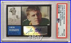 2005 Topps Heritage AARON RODGERS PSA 7 Real One Autographs Auto Rookie RC