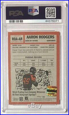 2005 Topps Heritage AARON RODGERS PSA 7 Real One Autographs Auto Rookie RC