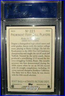 2005 Topps Turkey RED Football Aaron Rodgers Rookie Card #221 PSA 10 Gem Mint RC