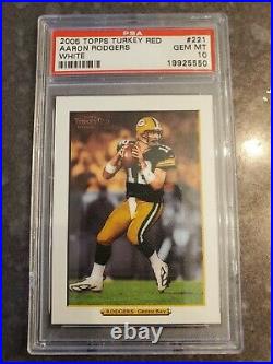 2005 Topps Turkey Red. Aaron Rodgers. Sp White Border. Rookie. PSA 10 POP 22