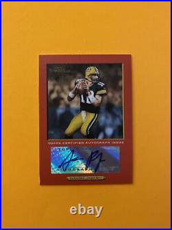 2005 Topps Turkey Red Rookie Autograph Aaron Rodgers Red # /50