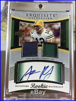 2005 UD Exquisite Aaron Rodgers Rookie Patch Auto RPA RC Jersey Autograph /199