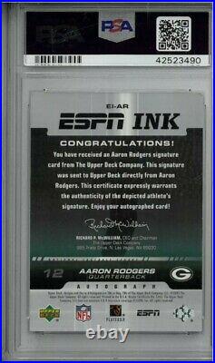 2005 Upper Deck AARON RODGERS ESPN Ink 1/1 Graded PSA/DNA Authentic Rookie RC