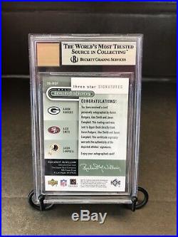 2005 Upper Deck Foundations AARON RODGERS-SMITH ROOKIE AUTO BGS 9. 42/75