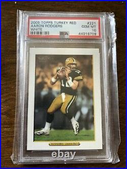 2005 topps turkey red aaron rodgers psa 10 White Low Pop Extremely Rare