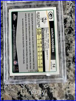 2006 Topps Chrome Red Refractor #14 Aaron Rodgers Packers /259 PSA 9 Pop 5 PMJS