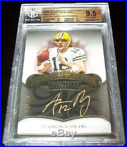 2008 AARON RODGERS Exquisite Legendary Gold Ink AUTO BGS 9.5 10 26/30 AUTOGRAPH