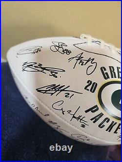 2010 Green Bay Packers Facsimile Signed Team Ball Super Bowl 45 Aaron Rodgers